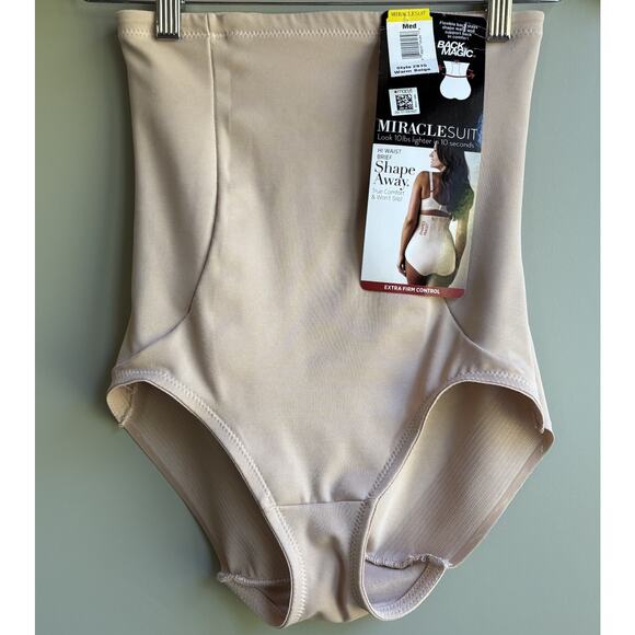 MIRACLESUIT Hi Waist Brief Extra Firm Control Warm Beige Shape Away Size MEDIUM - Picture 1 of 10